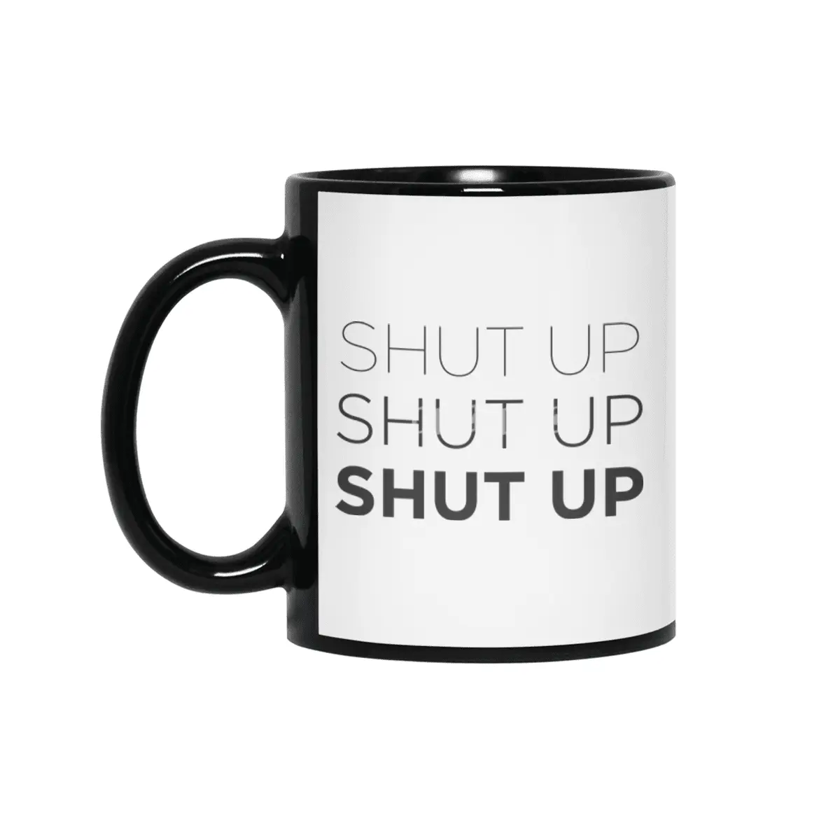 Shut Up! (Grey) Siyah Kupa