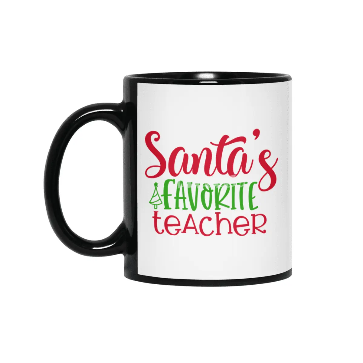 Absolute Best Santa's Favorite Teacher Siyah Kupa