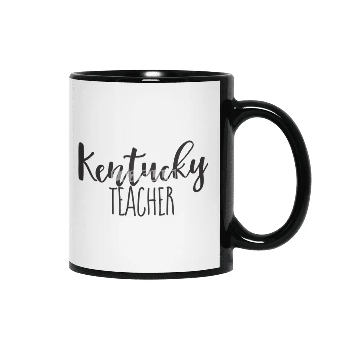 Kentucky Teacher Lettering Siyah Kupa