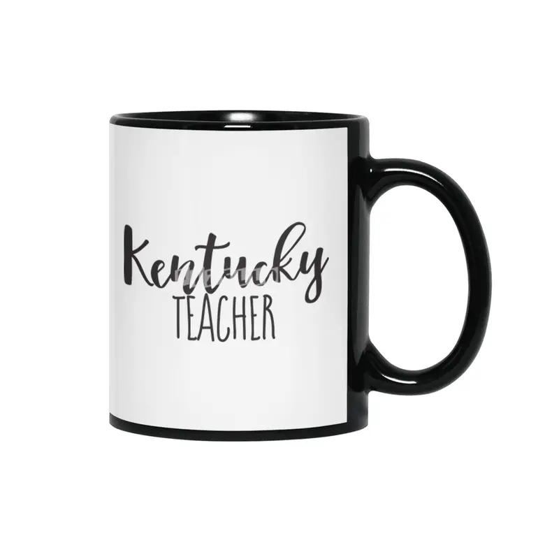 Kentucky Teacher Lettering Siyah Kupa