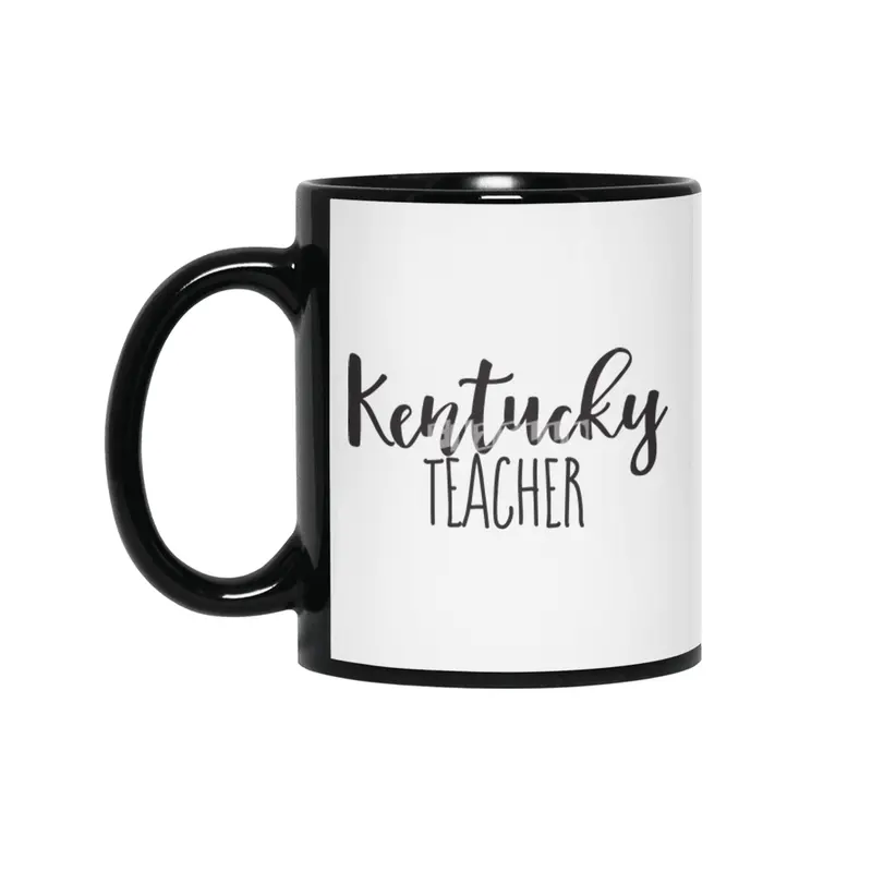Kentucky Teacher Lettering Siyah Kupa
