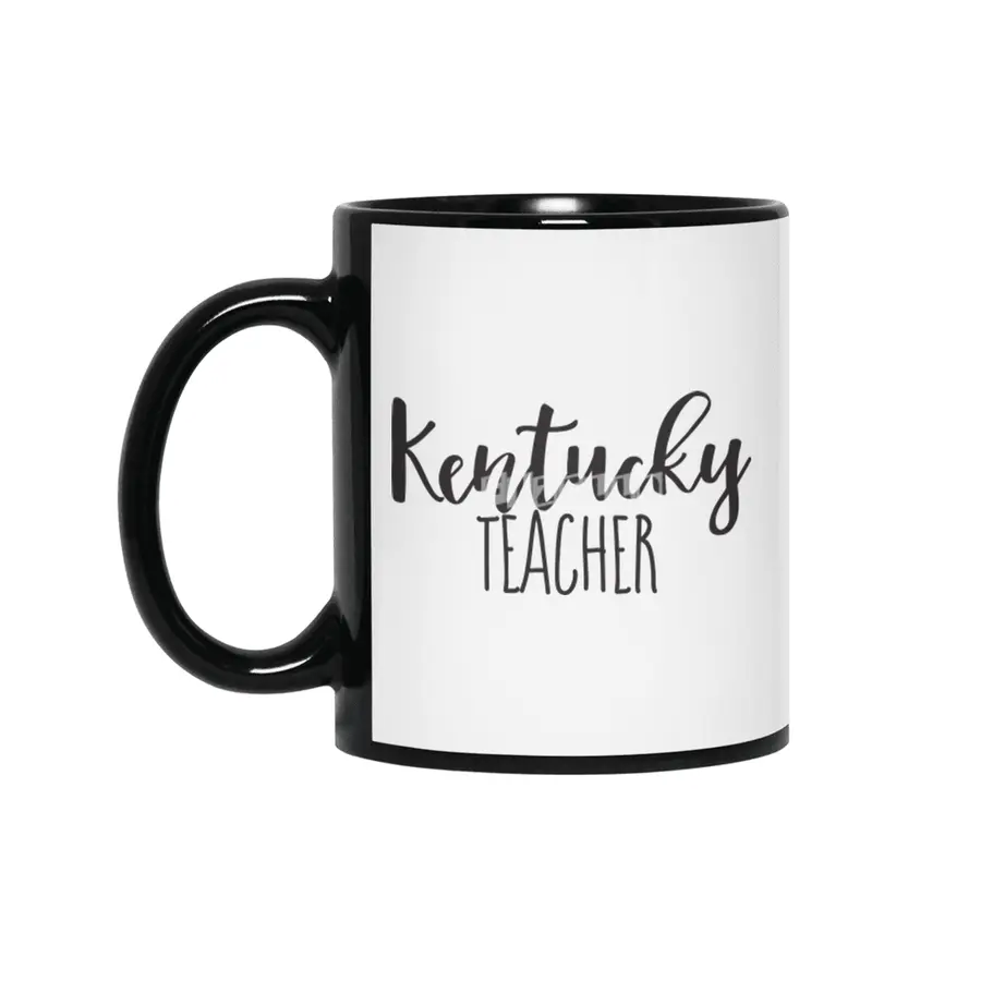 Kentucky Teacher Lettering Siyah Kupa