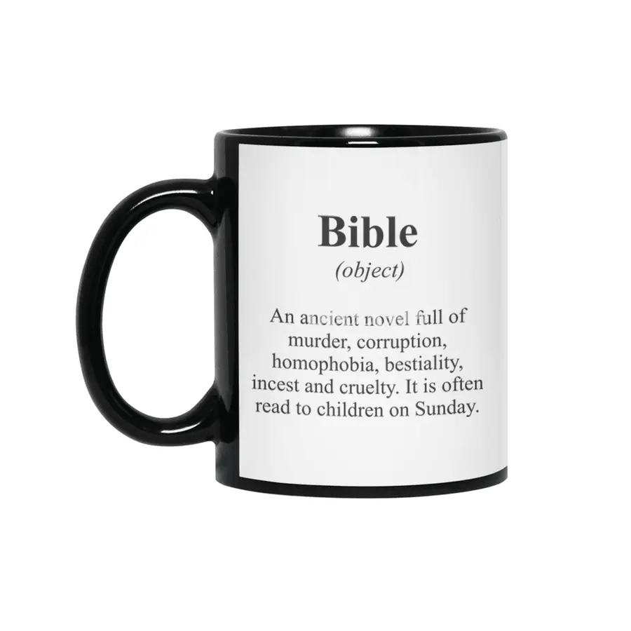 Bible Alternative Dictionary Definitions Parody Siyah Kupa