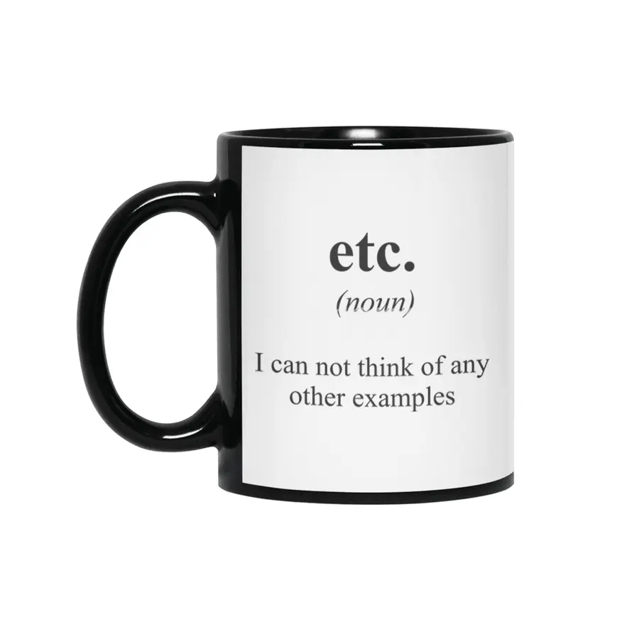 Etc. Alternative Dictionary Definitions Parody Siyah Kupa