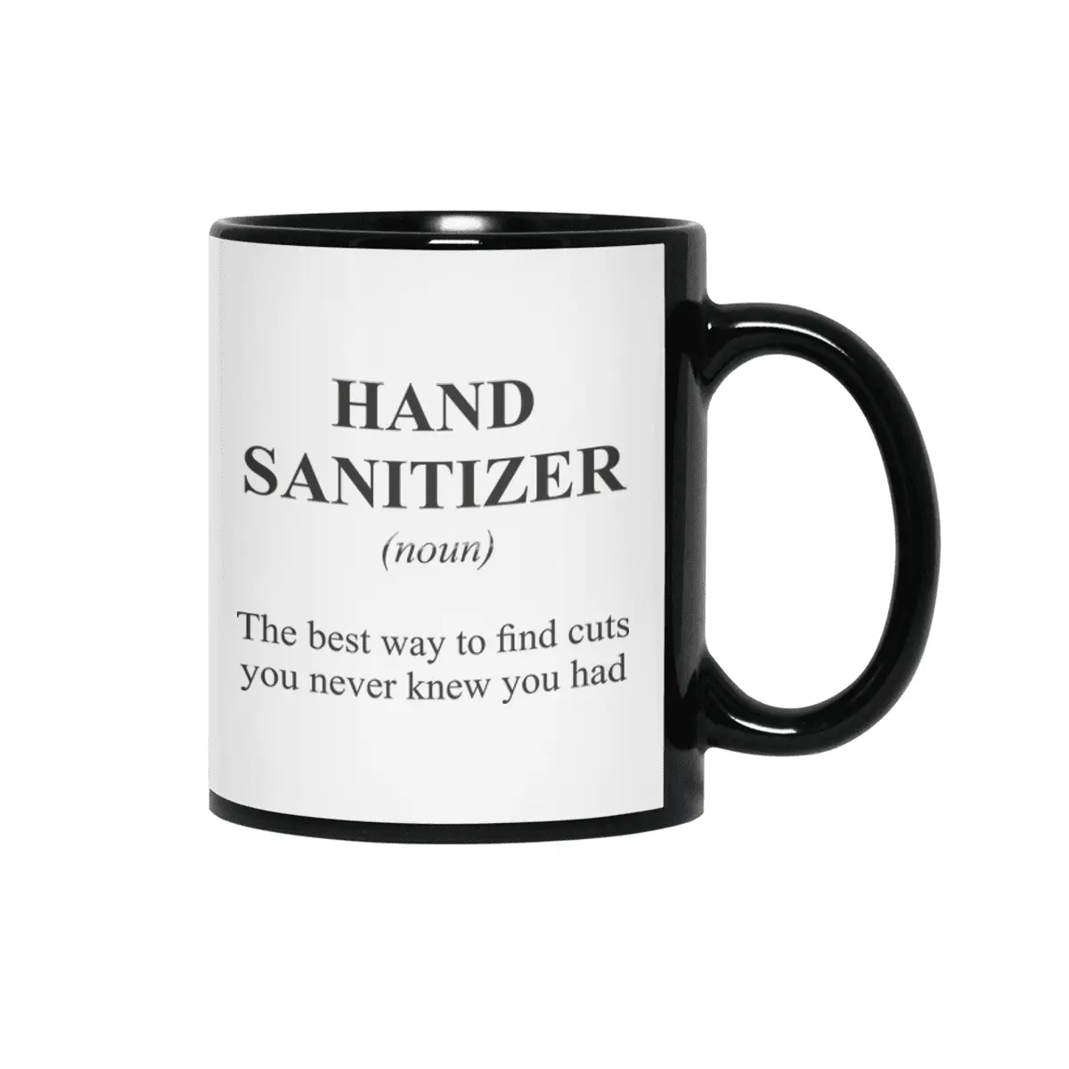 Hand Sanitizer Alternative Dictionary Definitions Parody Siyah Kupa