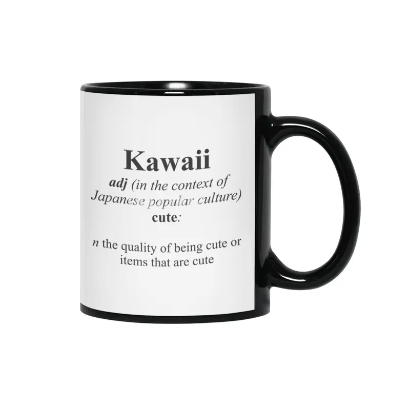 Kawaii Alternative Dictionary Definitions Parody Siyah Kupa