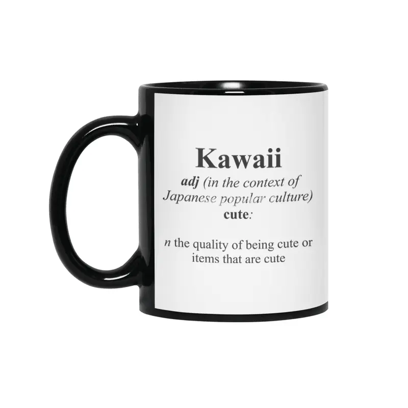 Kawaii Alternative Dictionary Definitions Parody Siyah Kupa