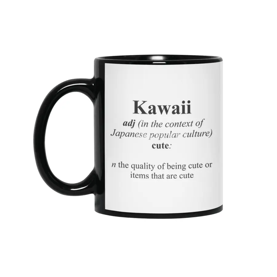 Kawaii Alternative Dictionary Definitions Parody Siyah Kupa