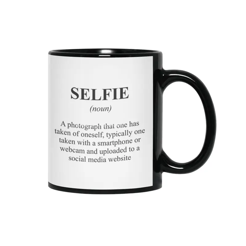 Selfie Alternative Dictionary Definition Parody Siyah Kupa