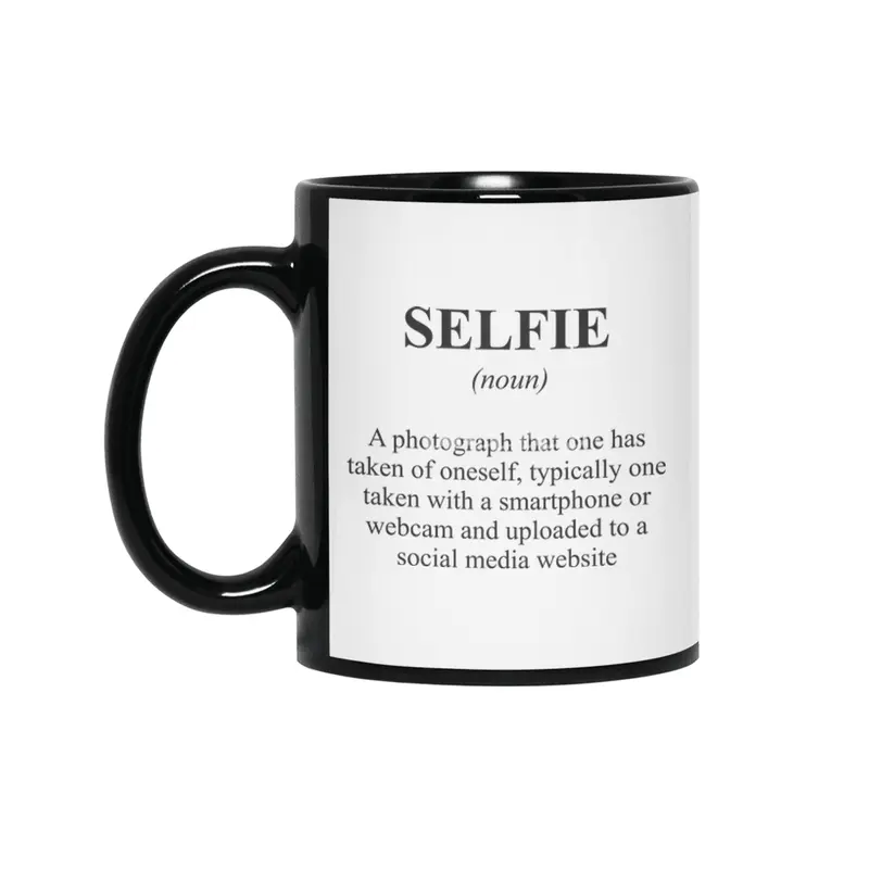 Selfie Alternative Dictionary Definition Parody Siyah Kupa