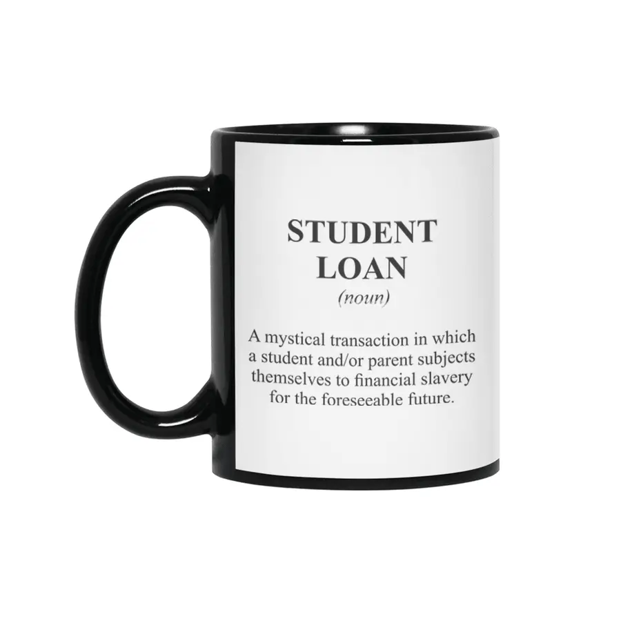 Student Loan Alternative Dictionary Definition Parody Siyah Kupa