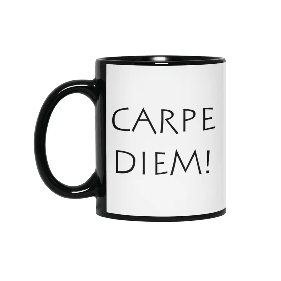 Carpe diem Siyah Kupa