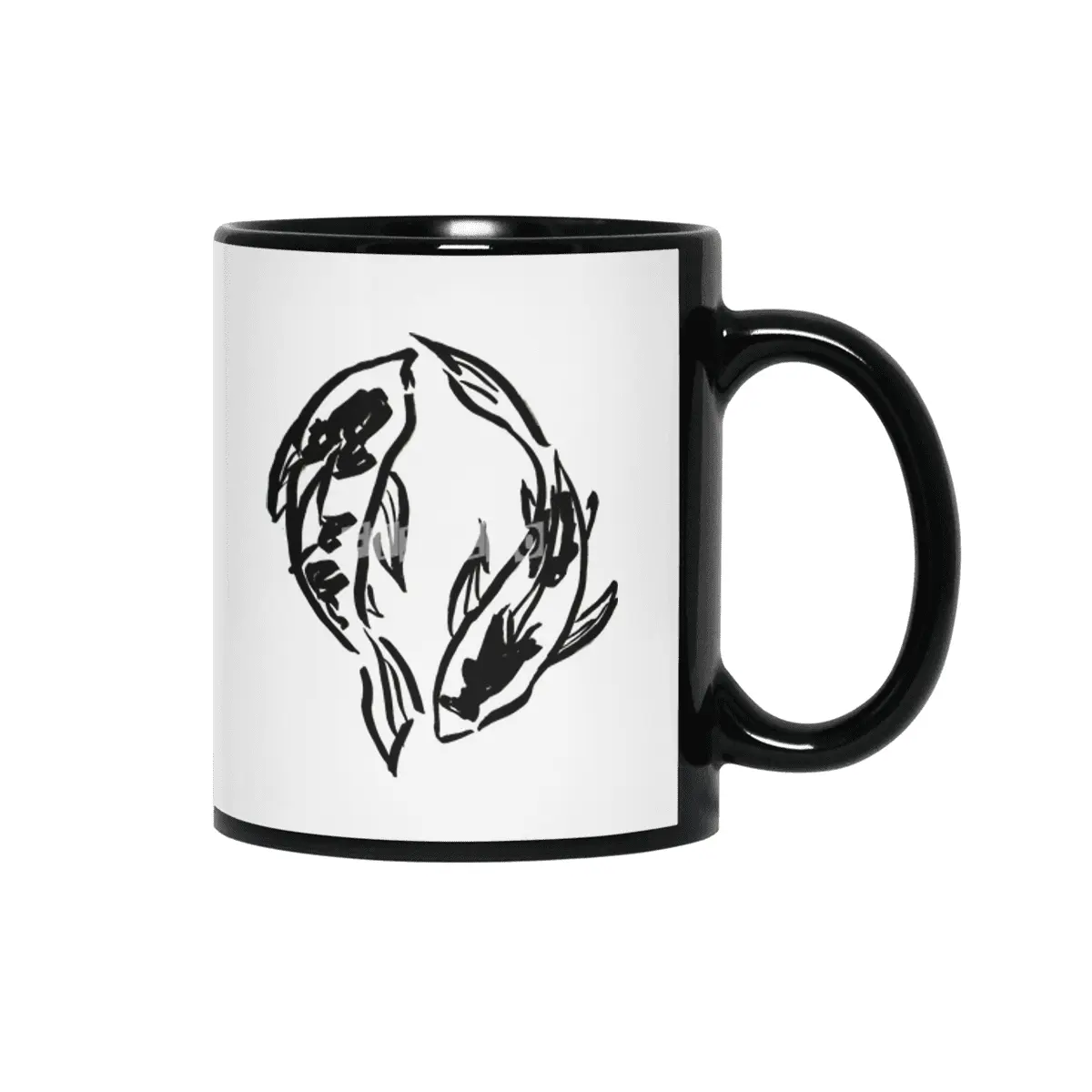 Koi Fish Siyah Kupa