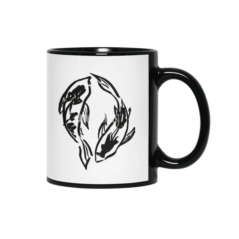 Koi Fish Siyah Kupa