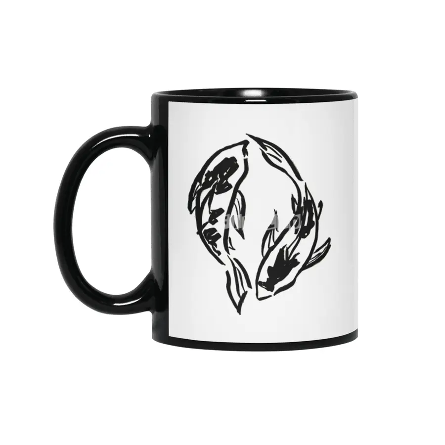 Koi Fish Siyah Kupa