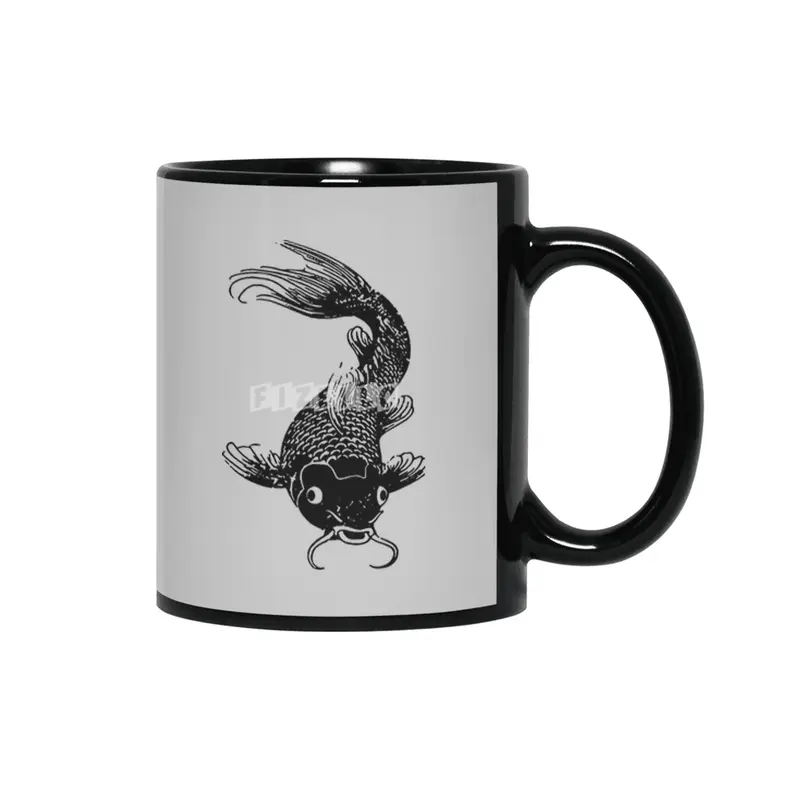 Koi Fish Funny Siyah Kupa