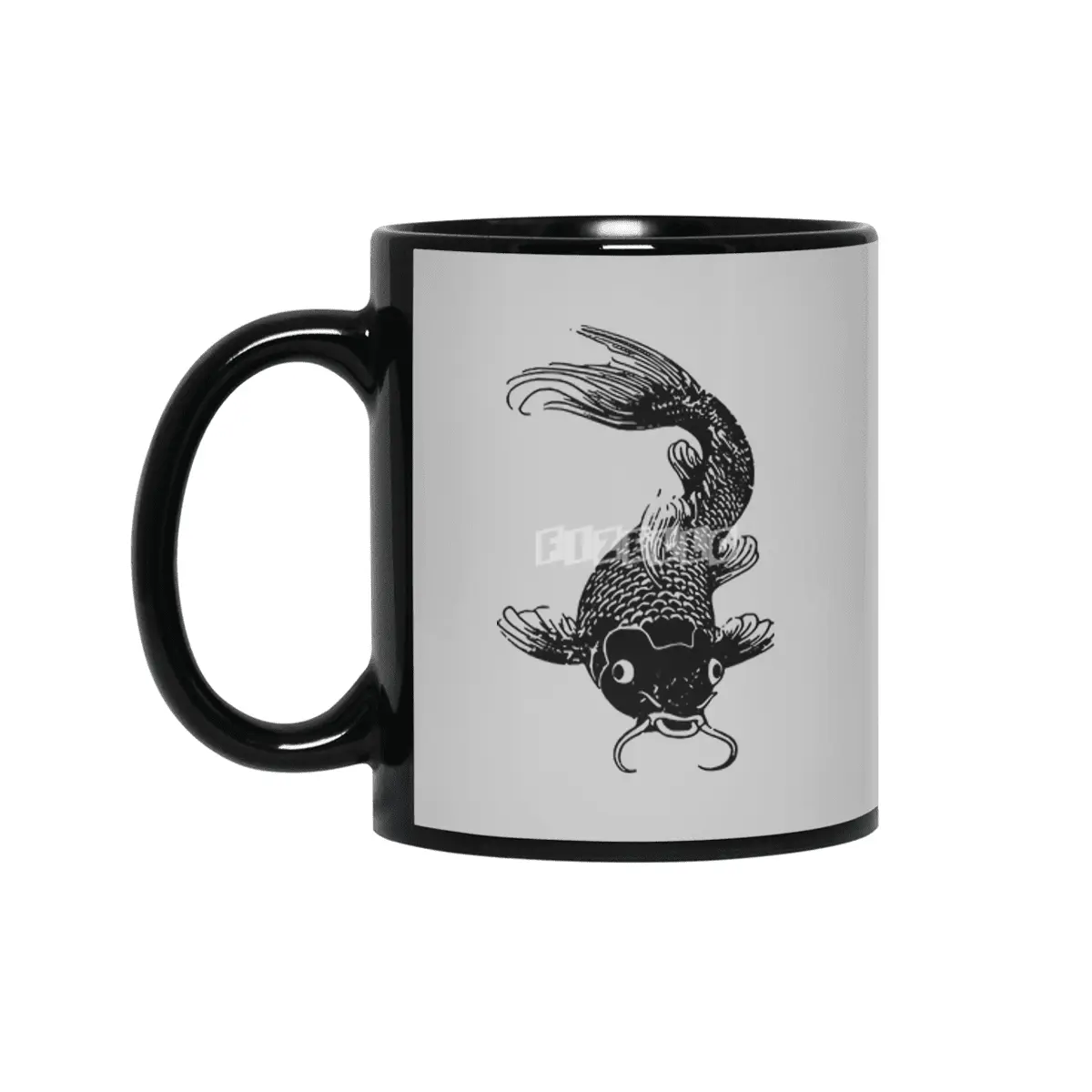 Koi Fish Funny Siyah Kupa