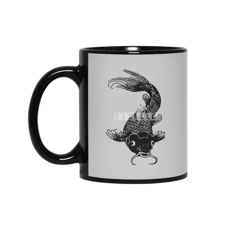 Koi Fish Funny Siyah Kupa