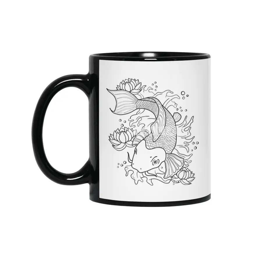 Koi fish line Siyah Kupa