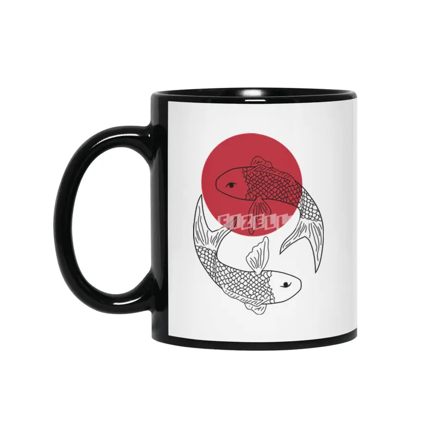 koi fishes Siyah Kupa