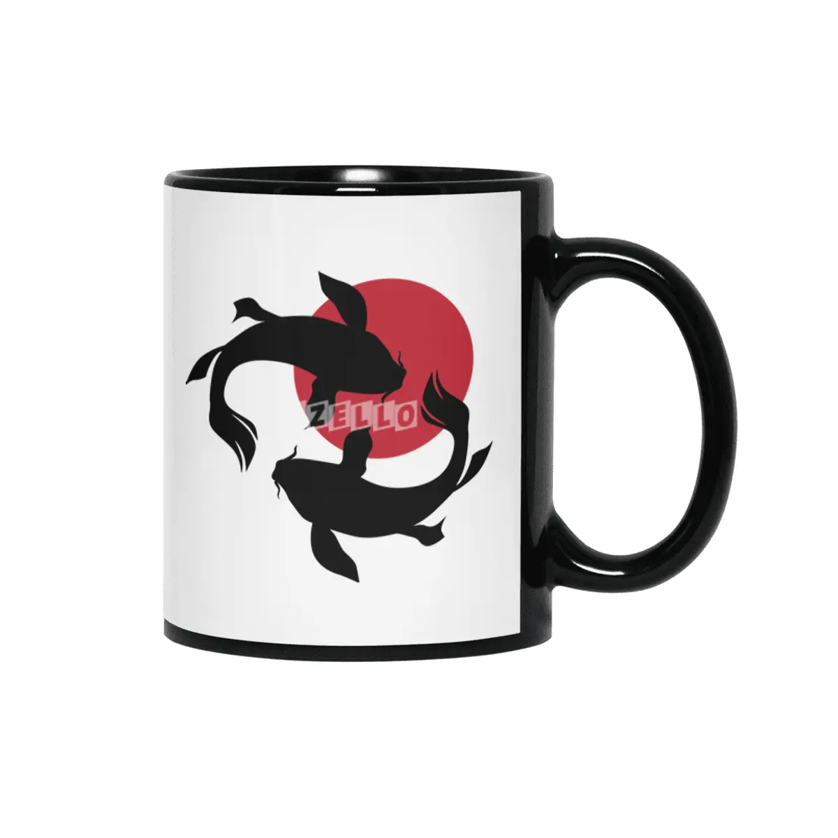koi fishes Siyah Kupa