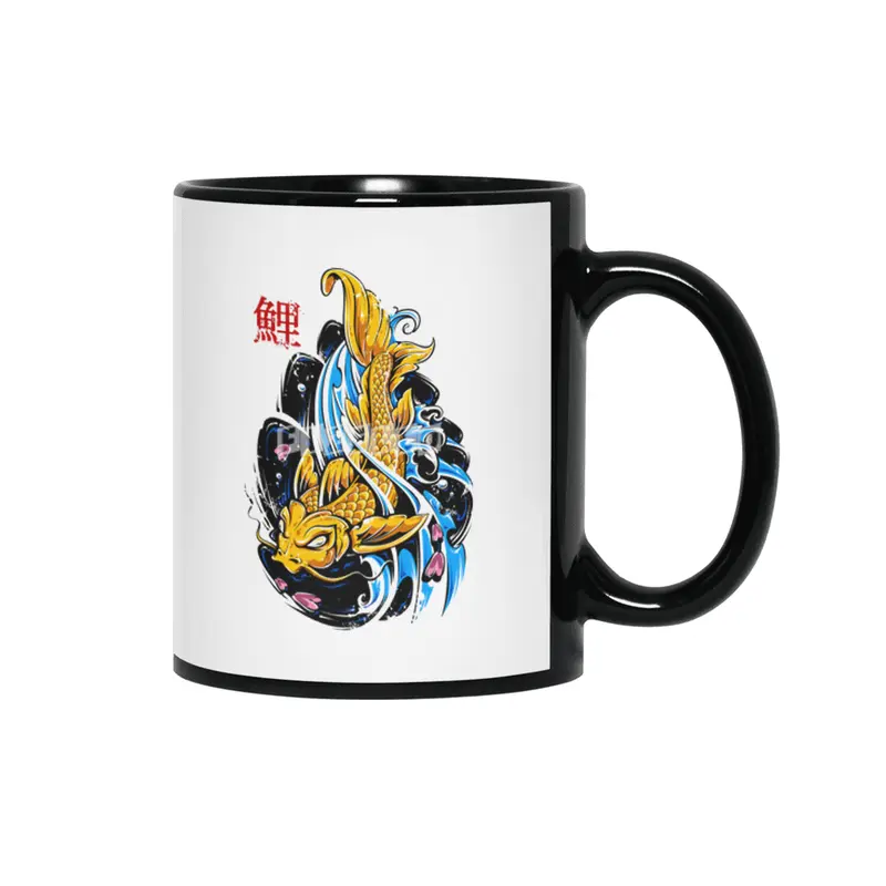 Koi fish Siyah Kupa