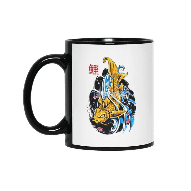 Koi fish Siyah Kupa
