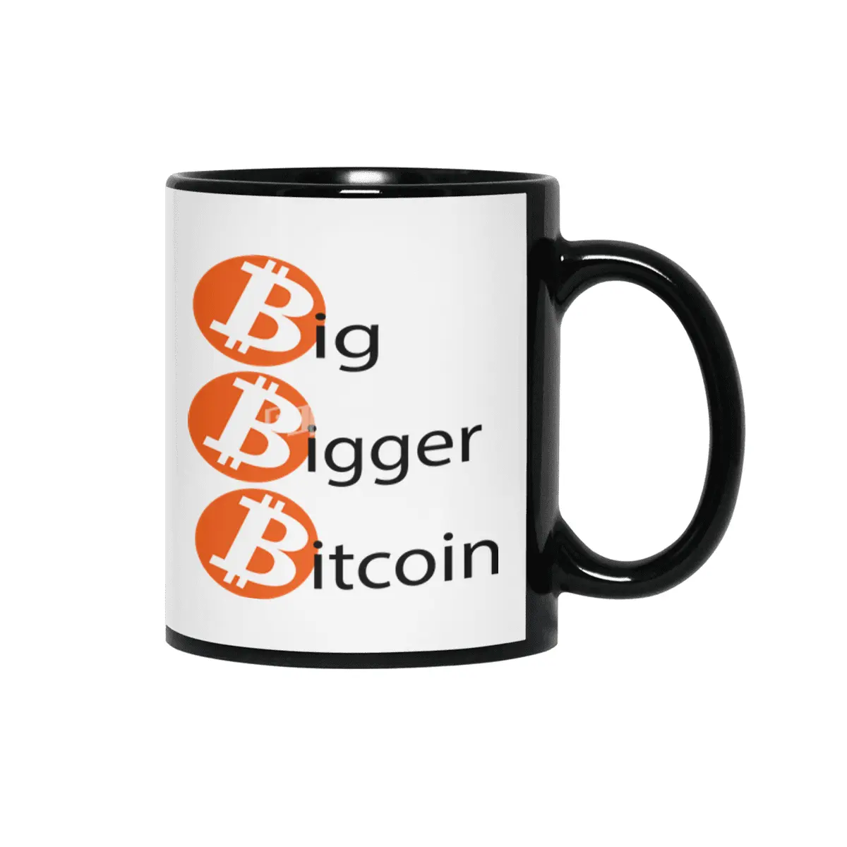 big bigger bitcoin Siyah Kupa