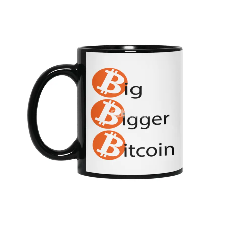 big bigger bitcoin Siyah Kupa