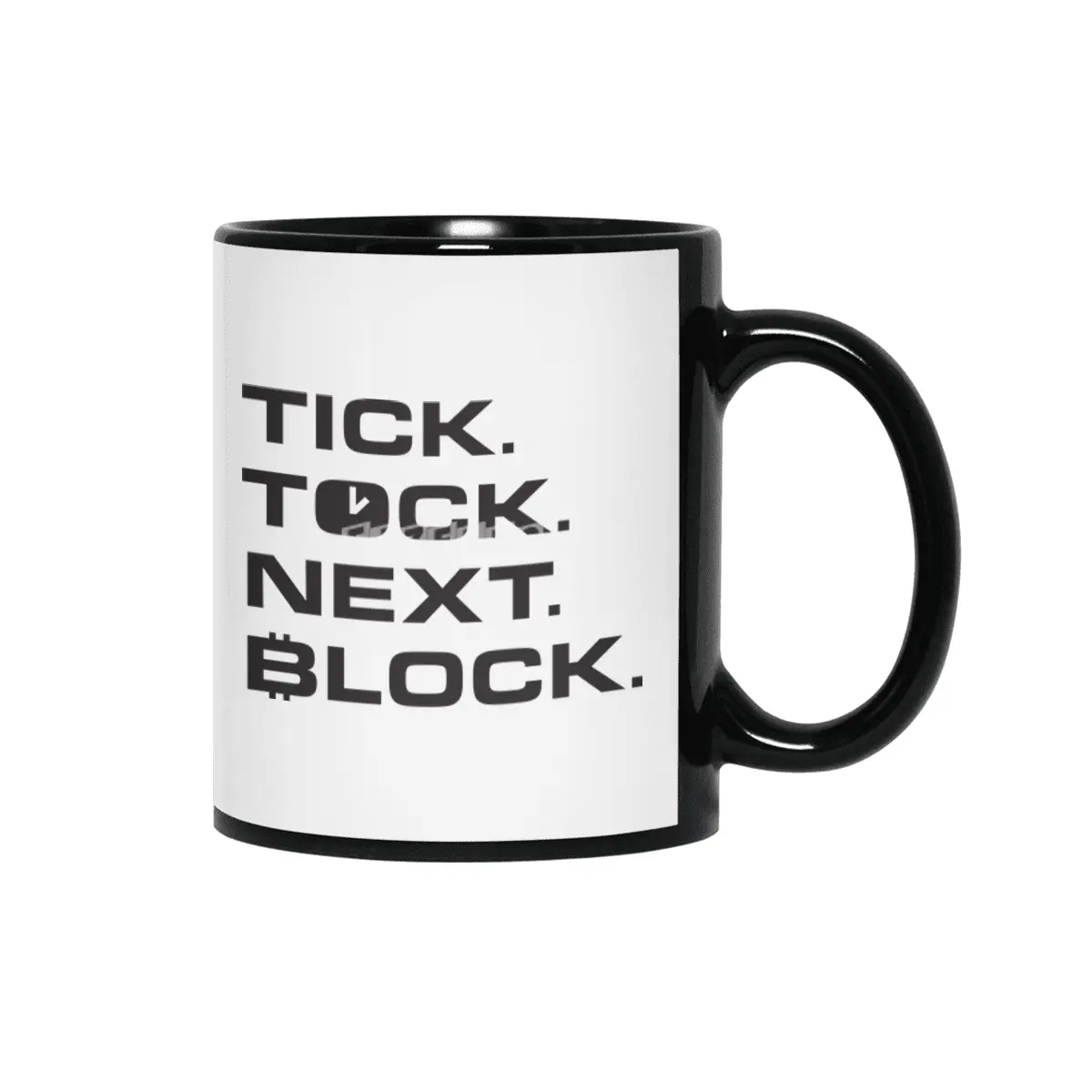 Bitcoin Design - Tick Tock Next Block Siyah Kupa