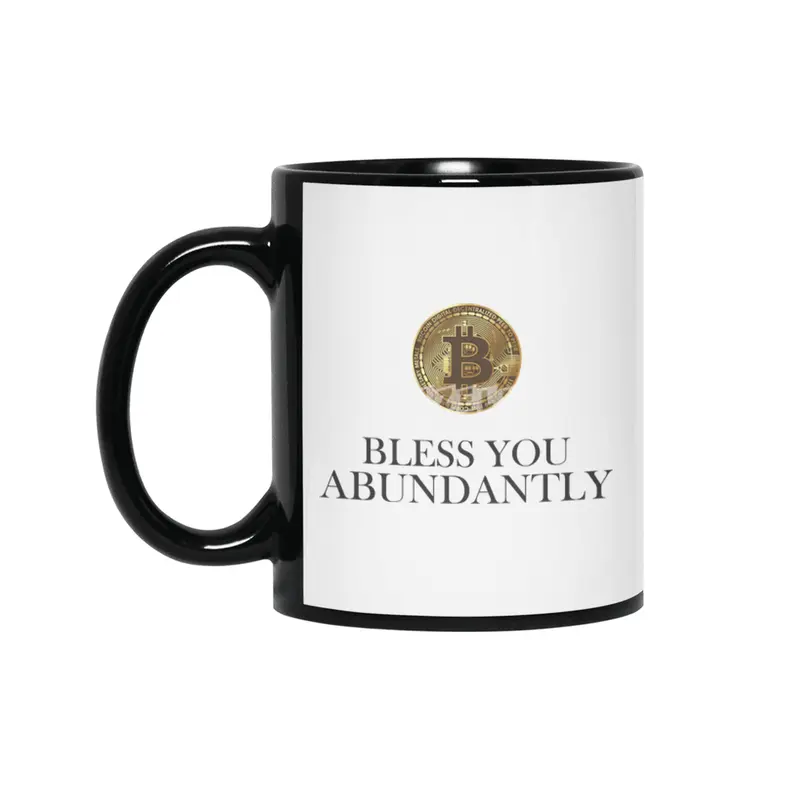 Bitcoin Bless You Abundantly Siyah Kupa