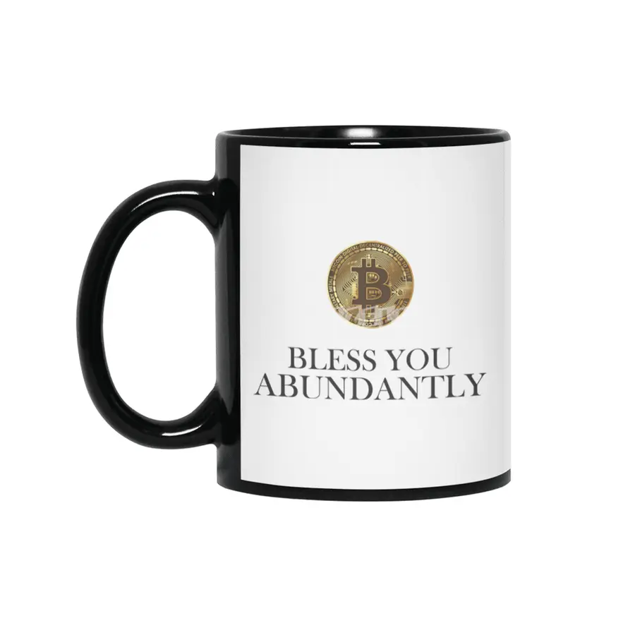 Bitcoin Bless You Abundantly Siyah Kupa