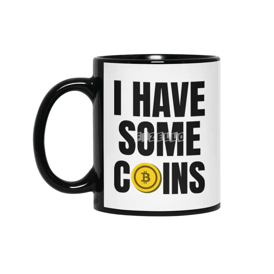 I Have Some Coins,Bitcoin,BTC,Crypto,Cryptocurrency,Wallstreetbets,WSB Siyah Kupa