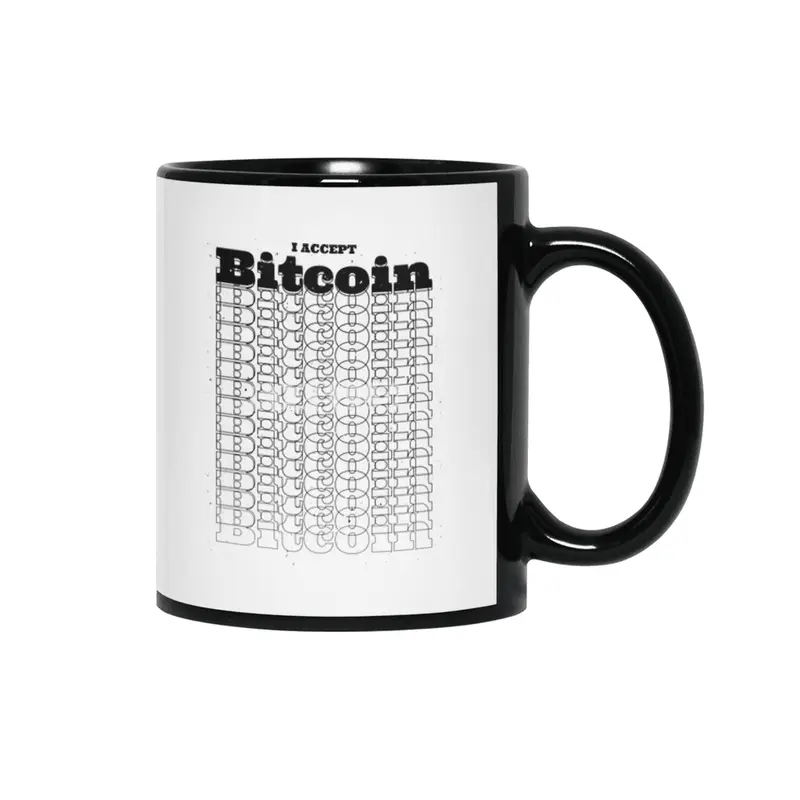 I accept Bitcoin Siyah Kupa