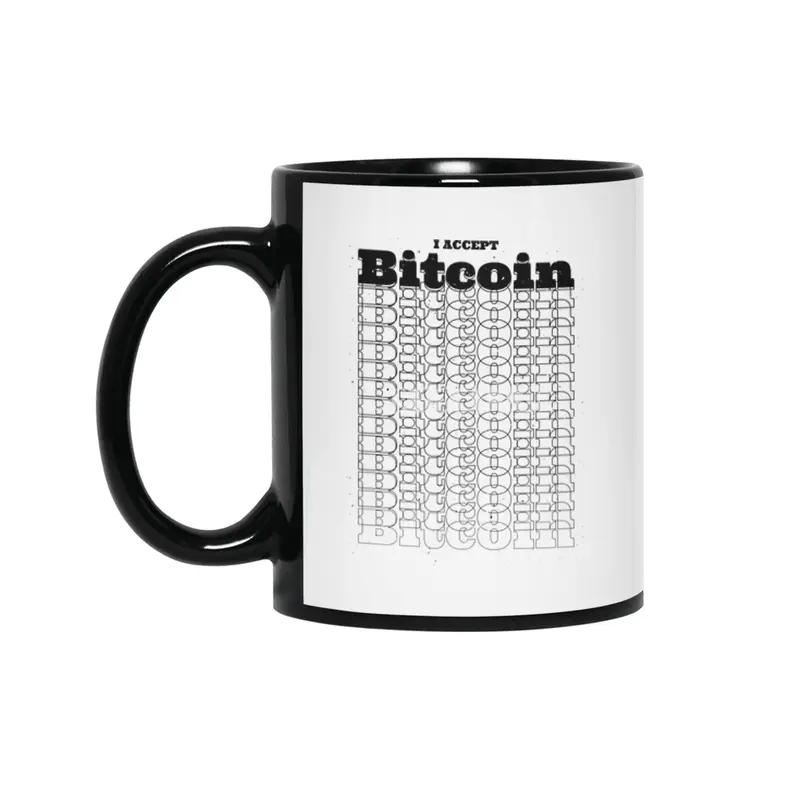 I accept Bitcoin Siyah Kupa