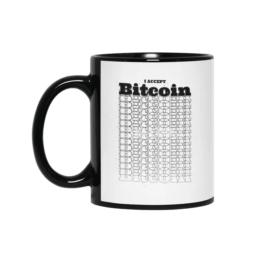 I accept Bitcoin Siyah Kupa