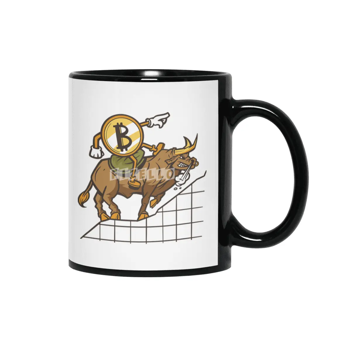 Bitcoin Bull Siyah Kupa