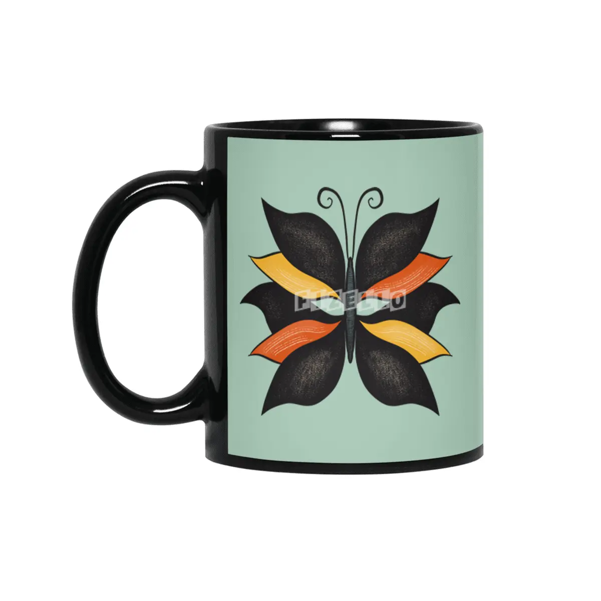 Beautiful Butterfly Weird Abstract Insect Siyah Kupa