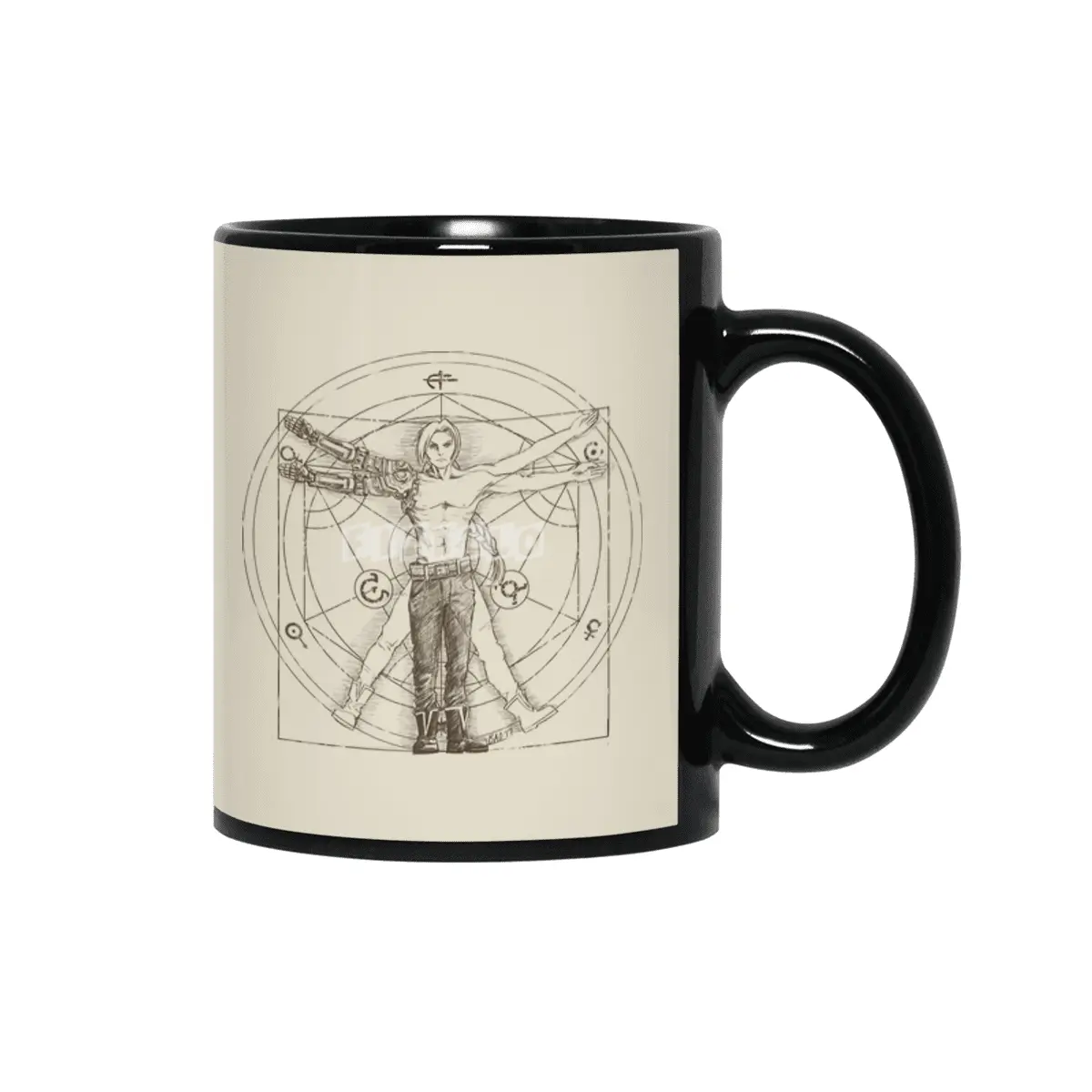 Vitruvian Alchemist Siyah Kupa