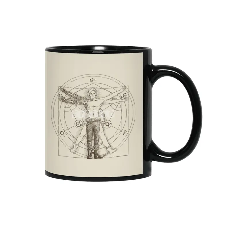 Vitruvian Alchemist Siyah Kupa