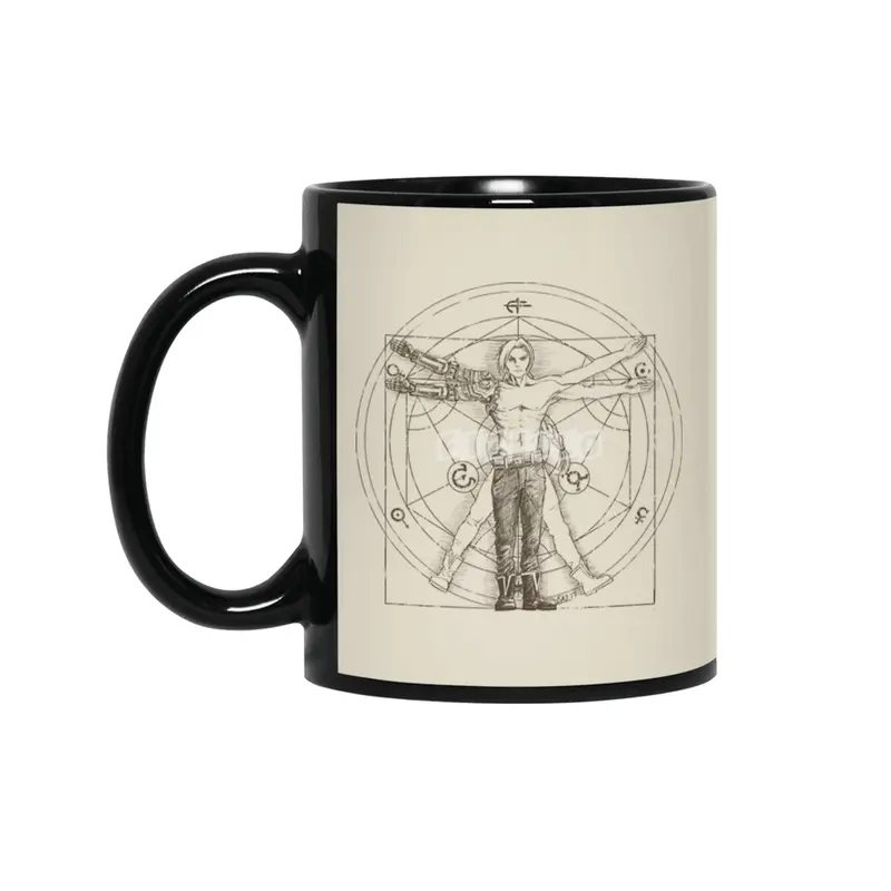Vitruvian Alchemist Siyah Kupa