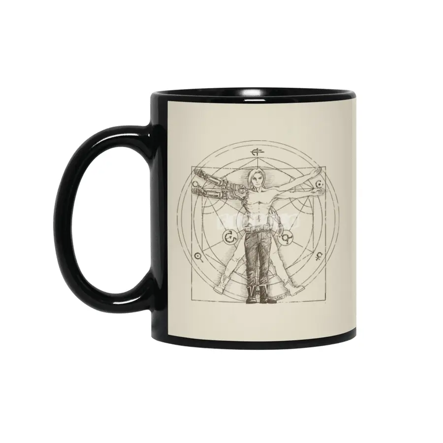 Vitruvian Alchemist Siyah Kupa