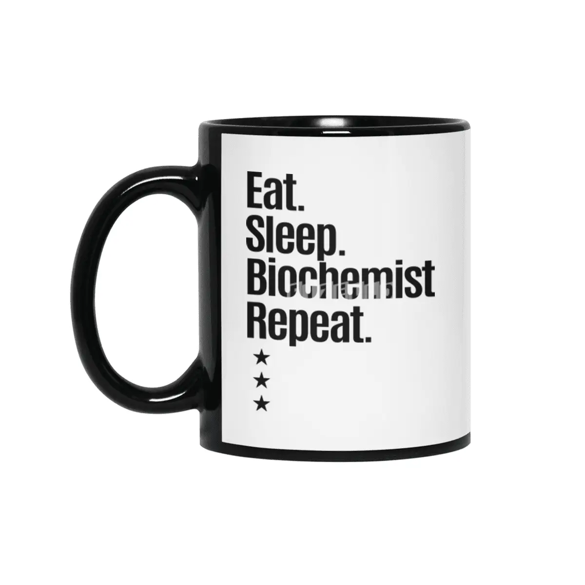 Eat Sleep Biochemist Repeat Job Title Gift Siyah Kupa