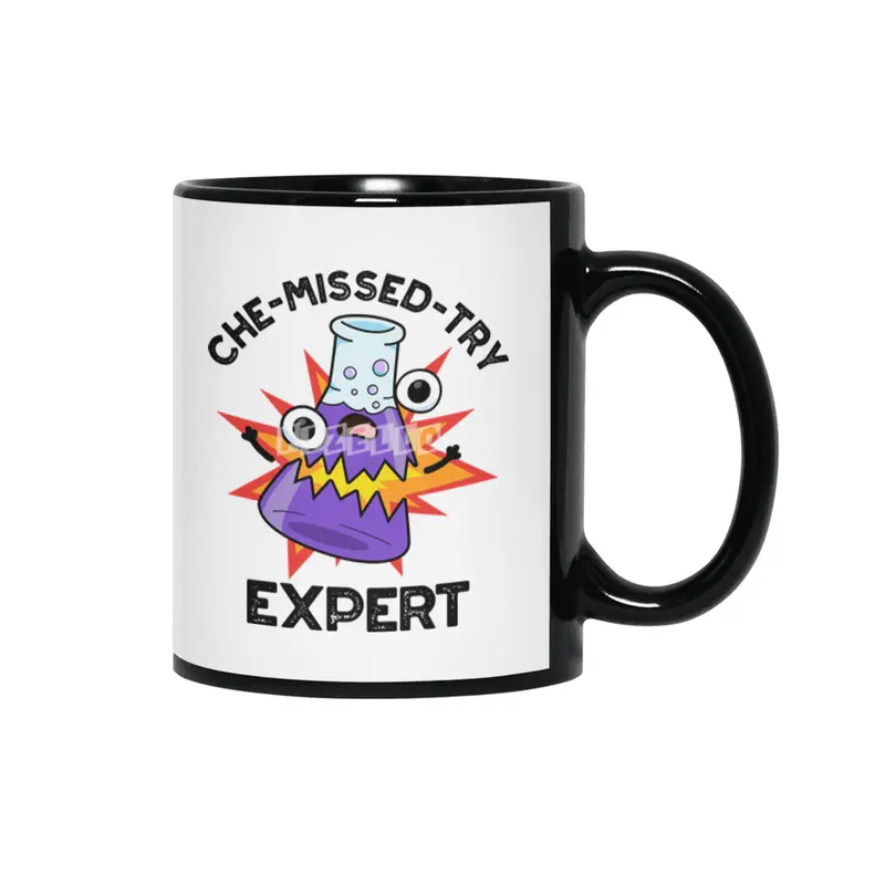 Che-missed-Try Funny Science Chemistry Pun Siyah Kupa