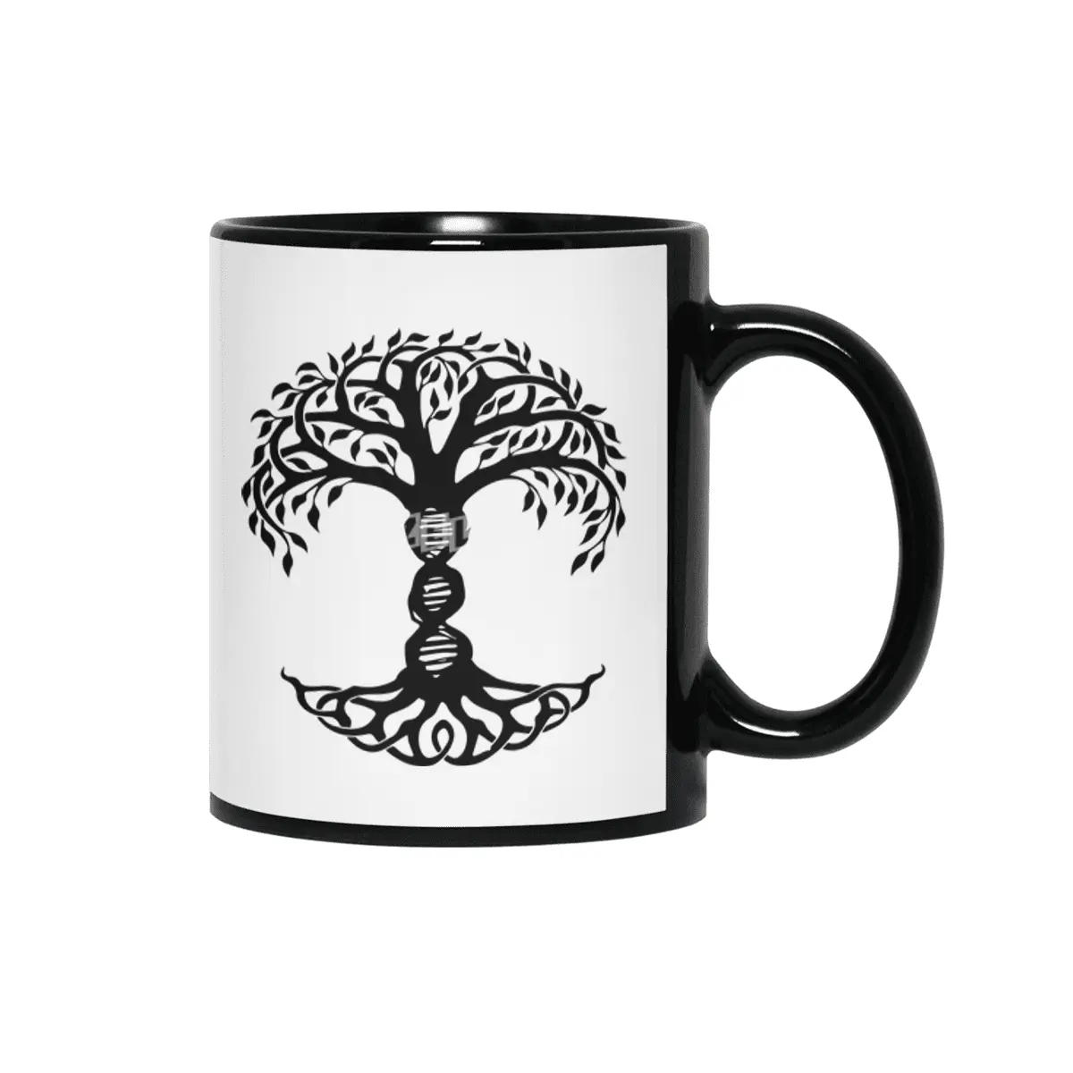 Copy of DNA Tree of Life Genetics Biology Science gift viking theme Siyah Kupa