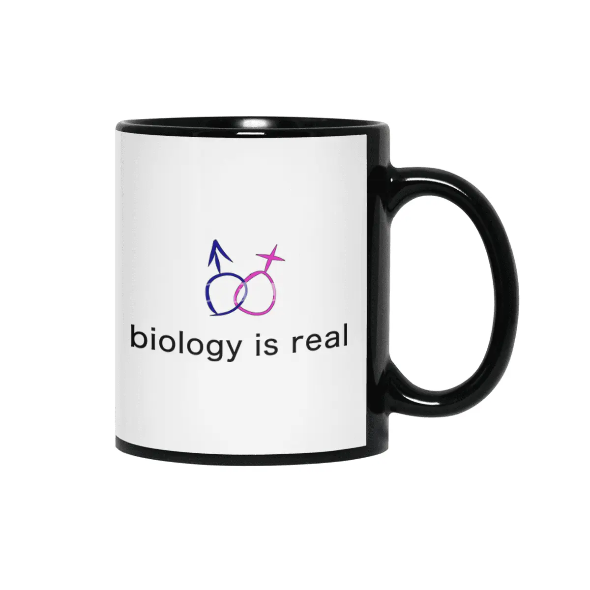 biology is real Siyah Kupa