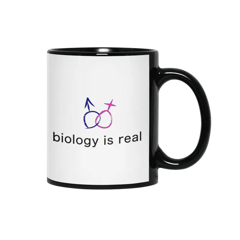 biology is real Siyah Kupa