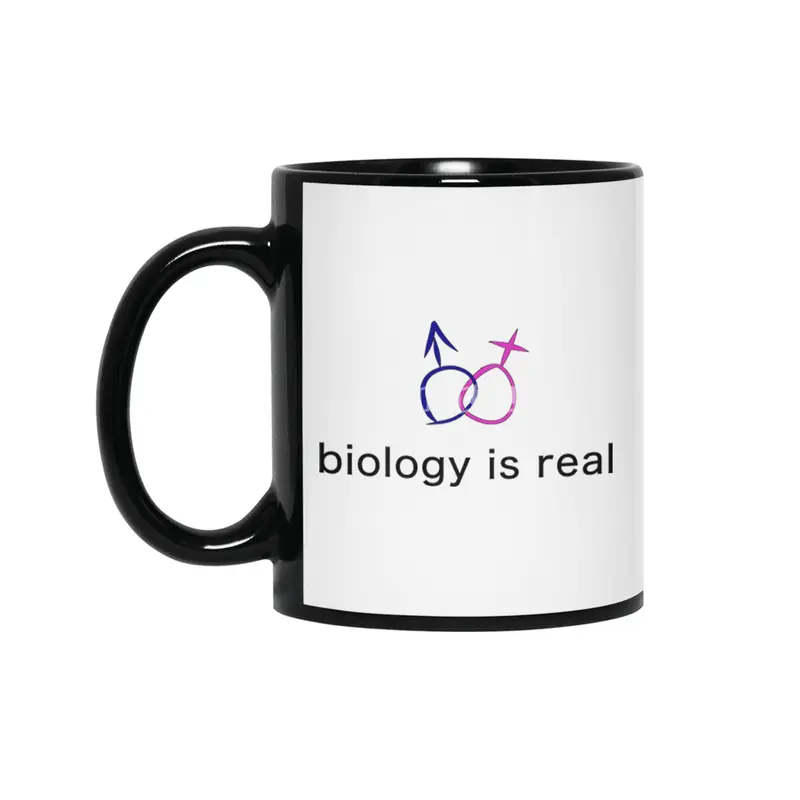 biology is real Siyah Kupa