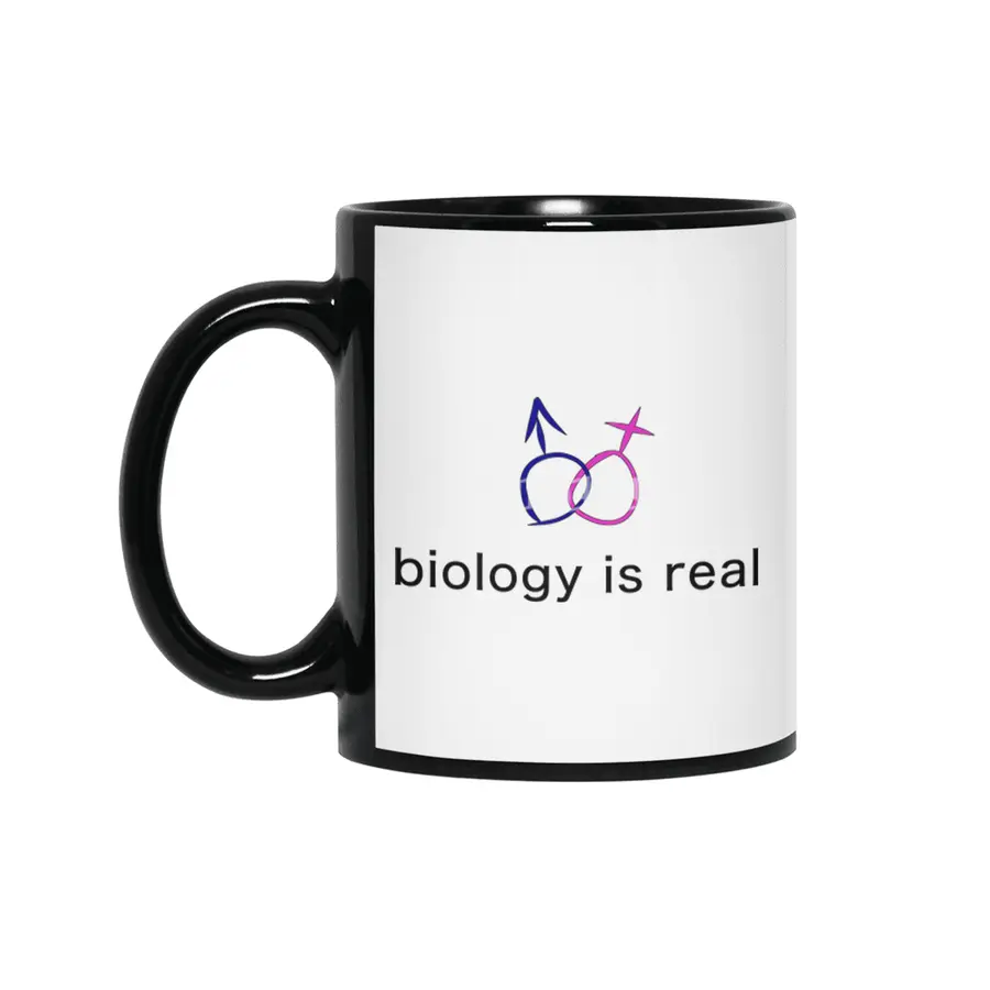 biology is real Siyah Kupa