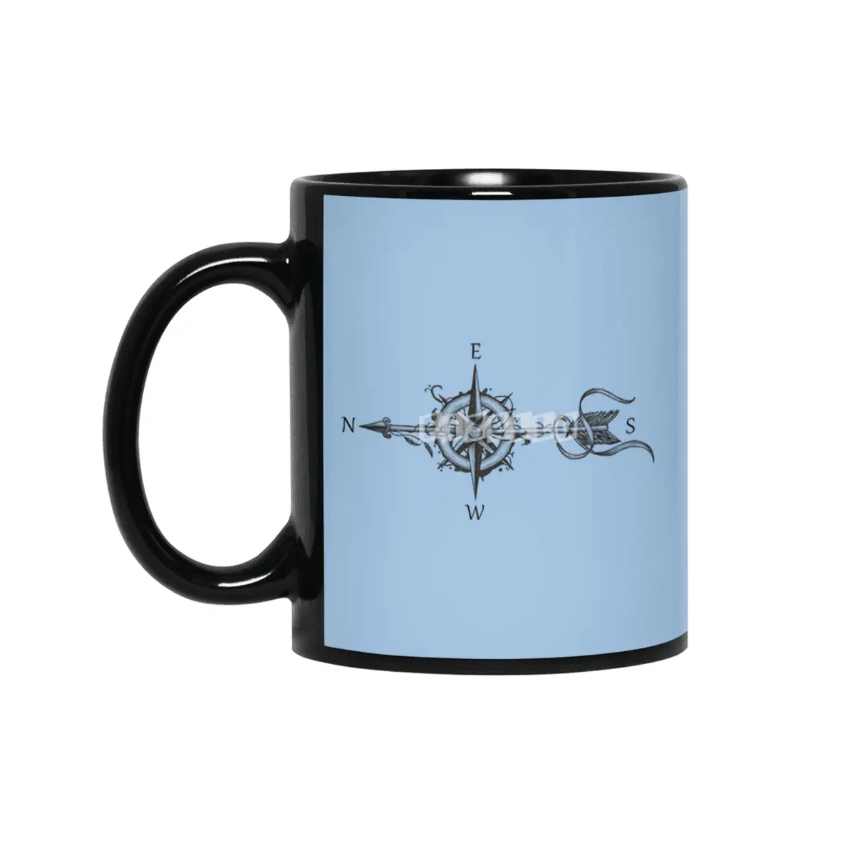 Compass with arrow Siyah Kupa